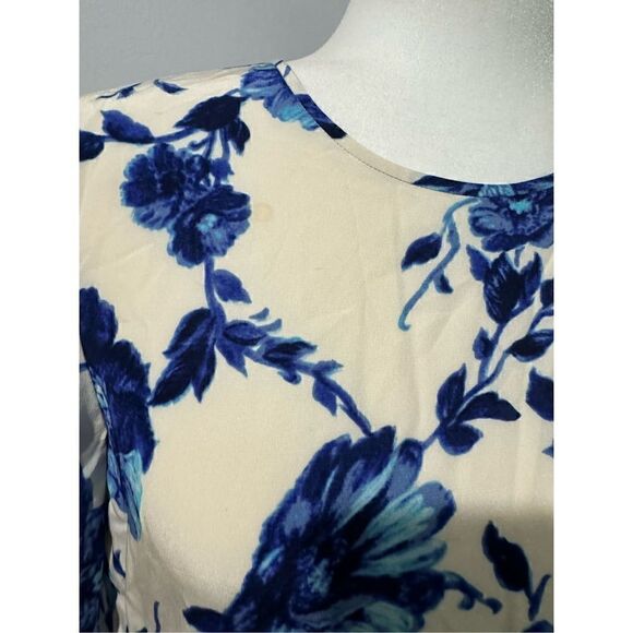 Tory Burch Giovanna Long sleeve Lilly floral 8 100% silk - Picture 11 of 16
